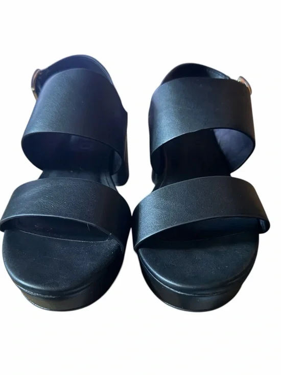 Classic Black Platform Block Heel Sandal - Picture 6 of 11